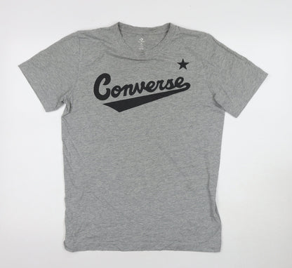 Converse Boys Grey XL Logo T-Shirt Short Sleeve Casual