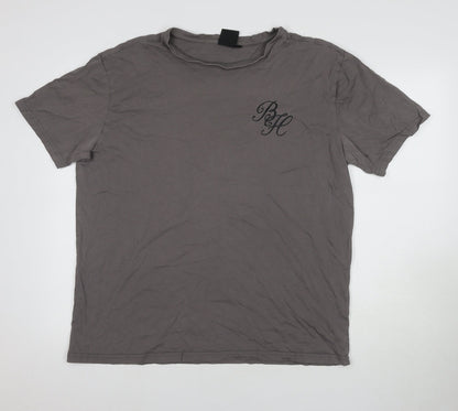 Beckhersey Men's Grey XL Logo T-Shirt