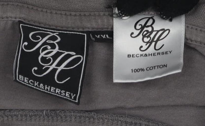 Beckhersey Men's Grey XL Logo T-Shirt
