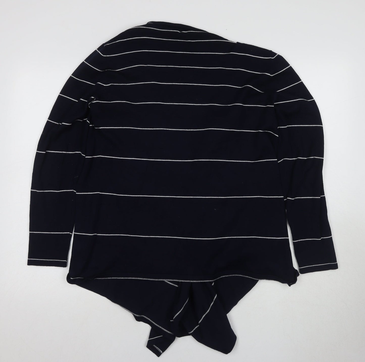Linda Matthews Women's Blue Cardigan, L, Striped