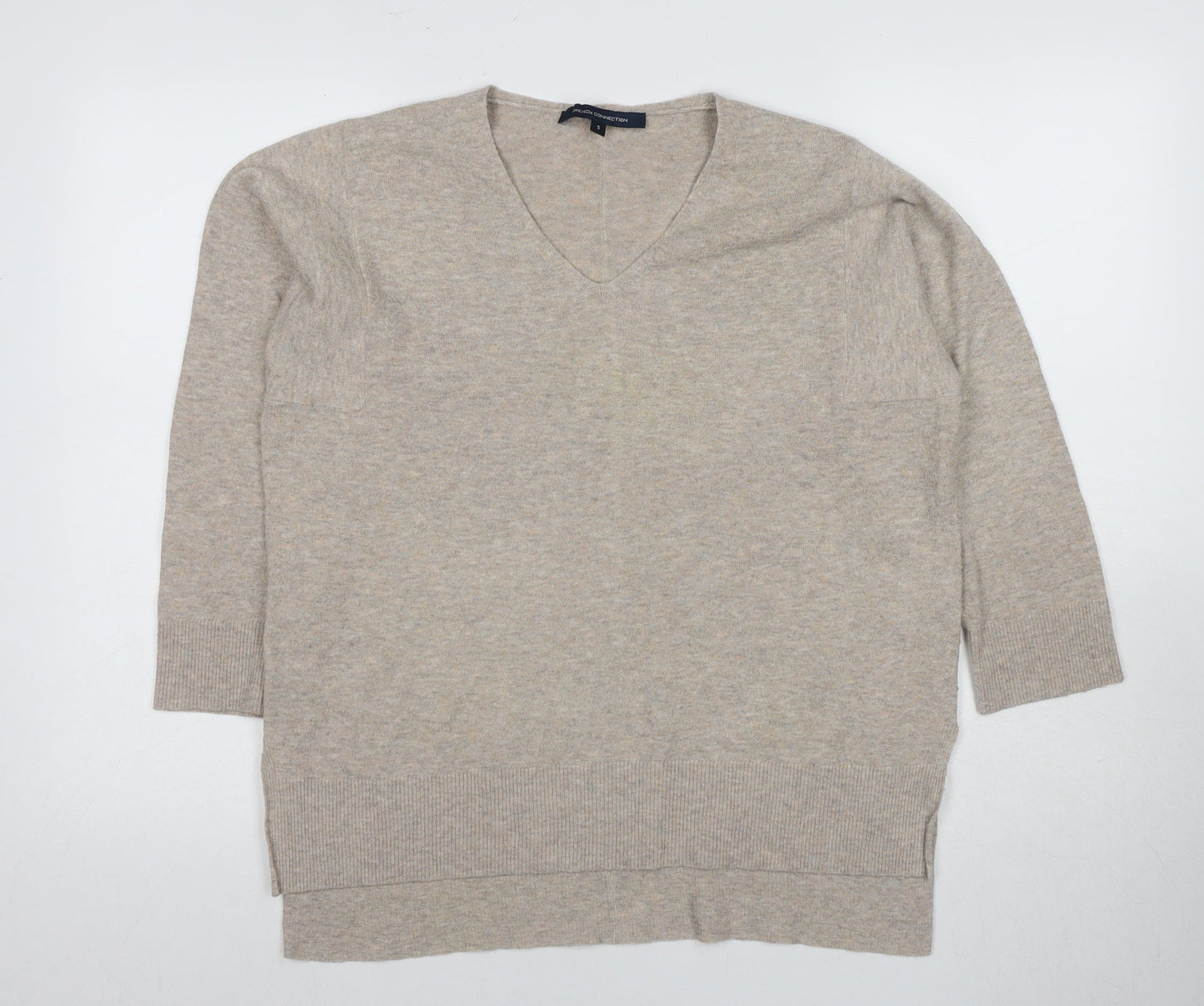 Womens UK Size S French Connection Beige Pullover Jumper