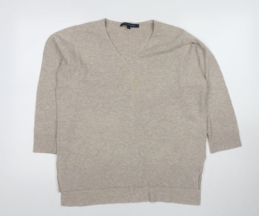 Womens UK Size S French Connection Beige Pullover Jumper