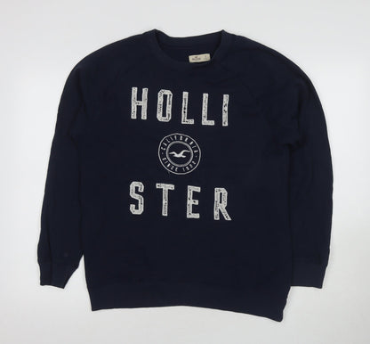 Mens UK Size S Hollister Blue Pullover Sweatshirt