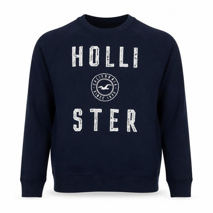 Mens UK Size S Hollister Blue Pullover Sweatshirt