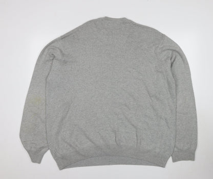 Marks and Spencer Men's Grey XL V-Neck Pullover