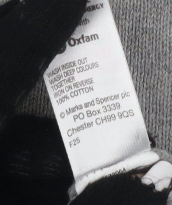 Marks and Spencer Men's Grey XL V-Neck Pullover