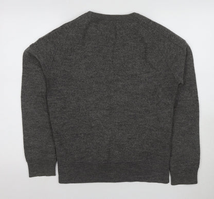 French Connection Men's Grey Wool Pullover Jumper Small