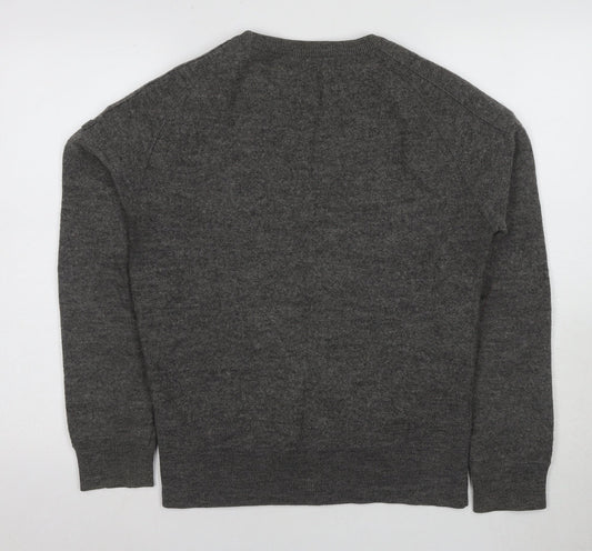 French Connection Men's Grey Wool Pullover Jumper Small