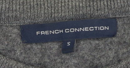 French Connection Men's Grey Wool Pullover Jumper Small
