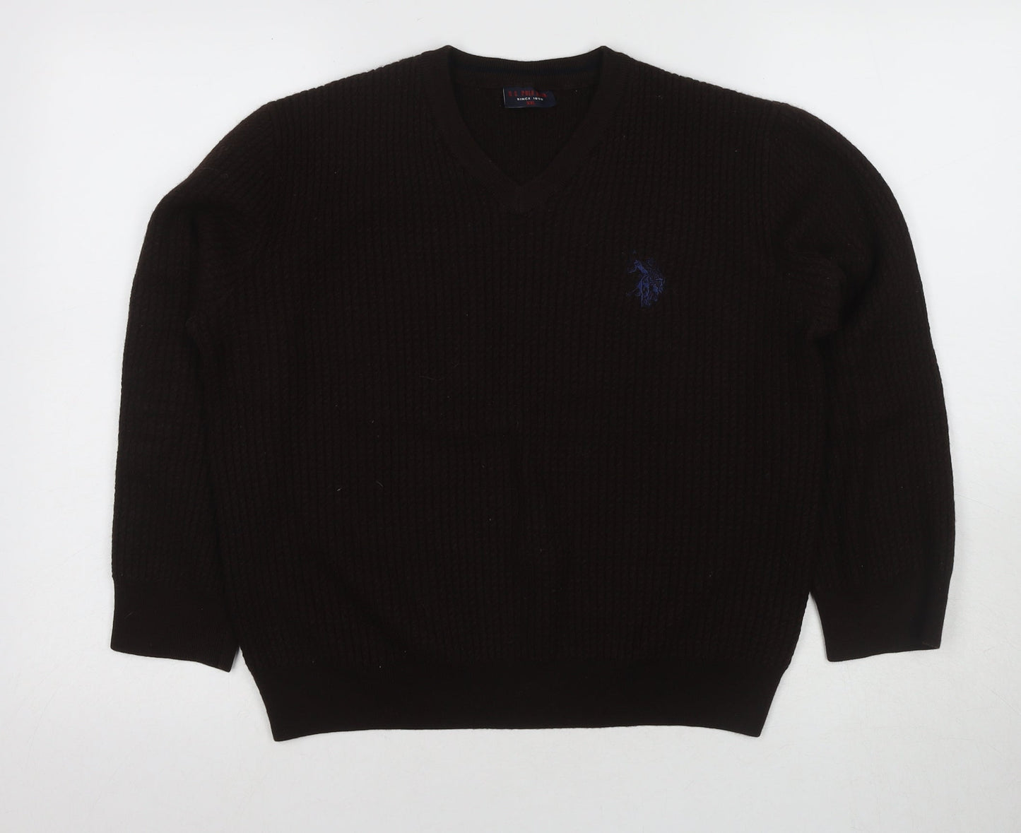 Mens UK Size 2XL U.S. Polo Assn. Black Jumper Jumper