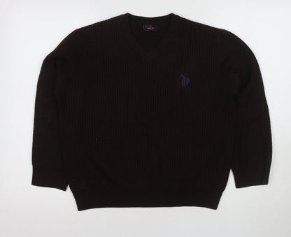 Mens UK Size 2XL U.S. Polo Assn. Black Jumper Jumper