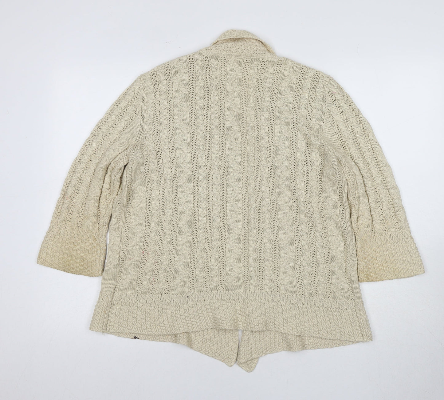 Womens UK Size 16 Maine New England Beige Cardigan Jumper