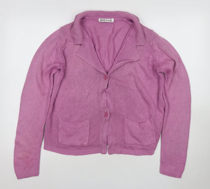 Womens UK Size 14 EWM Pure Classics Pink Cardigan Jumper