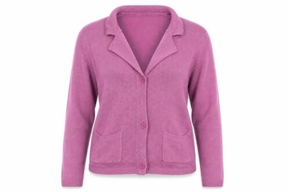 Womens UK Size 14 EWM Pure Classics Pink Cardigan Jumper