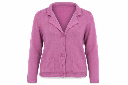 Womens UK Size 14 EWM Pure Classics Pink Cardigan Jumper
