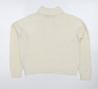 Womens UK Size XS Brave Soul Ivory Pullover Jumper