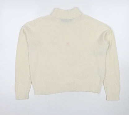 Womens UK Size XS Brave Soul Ivory Pullover Jumper