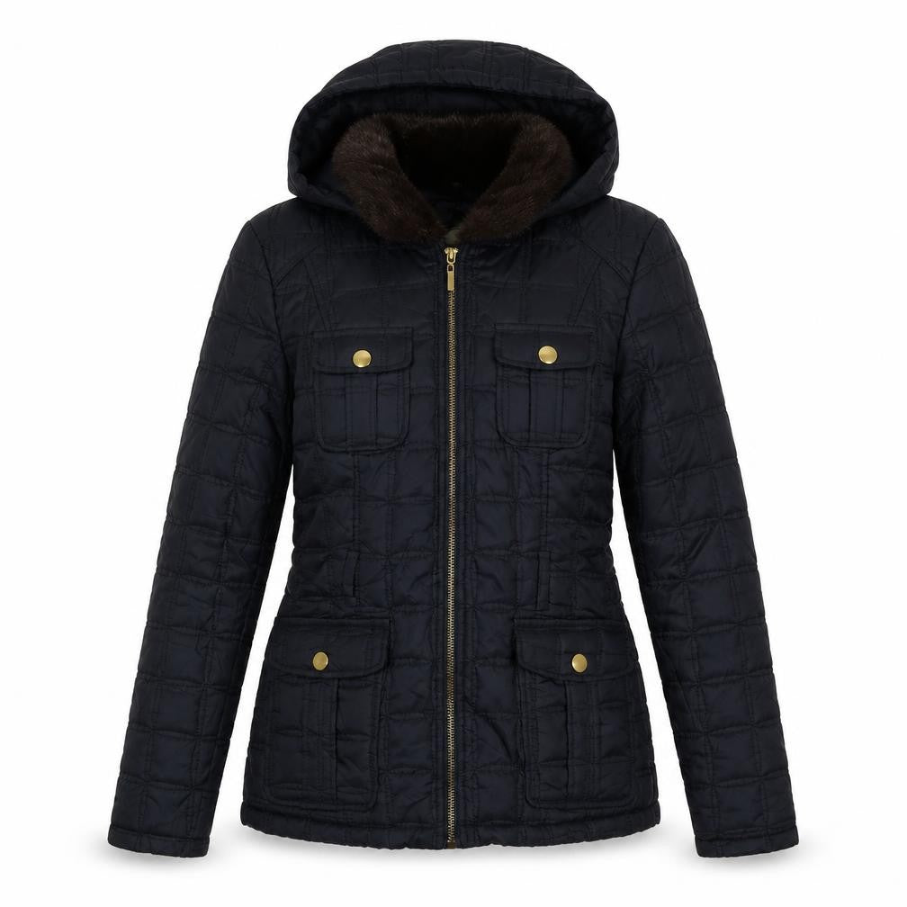 Womens UK Size 10 New Look Black Puffer Jacket