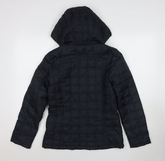 New Look Black Women's Puffer Jacket Size 10