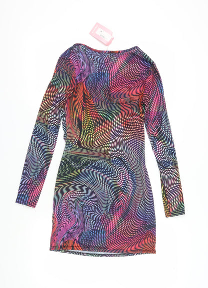 Missy Empire Women's Multicoloured Bodycon Dress Size 12
