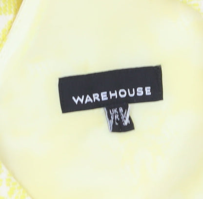 Warehouse Women’s Yellow Damask Playsuit Size 8