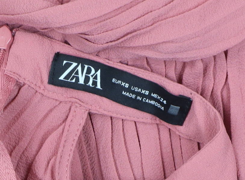 Zara Women's Pink Sleeveless Jumpsuit XS