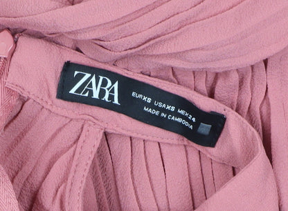 Zara Women's Pink Sleeveless Jumpsuit XS