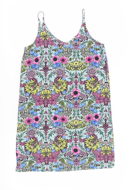 Topshop Women's Multicoloured Floral Slip Dress, Size 6