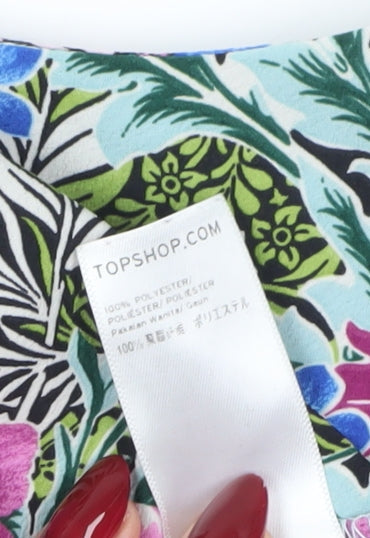 Topshop Women's Multicoloured Floral Slip Dress, Size 6
