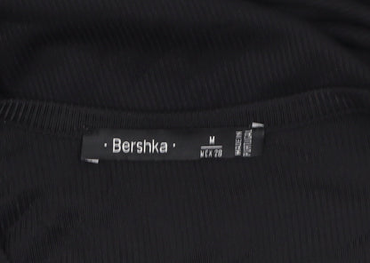 Bershka Women's Black T-Shirt Dress Size M