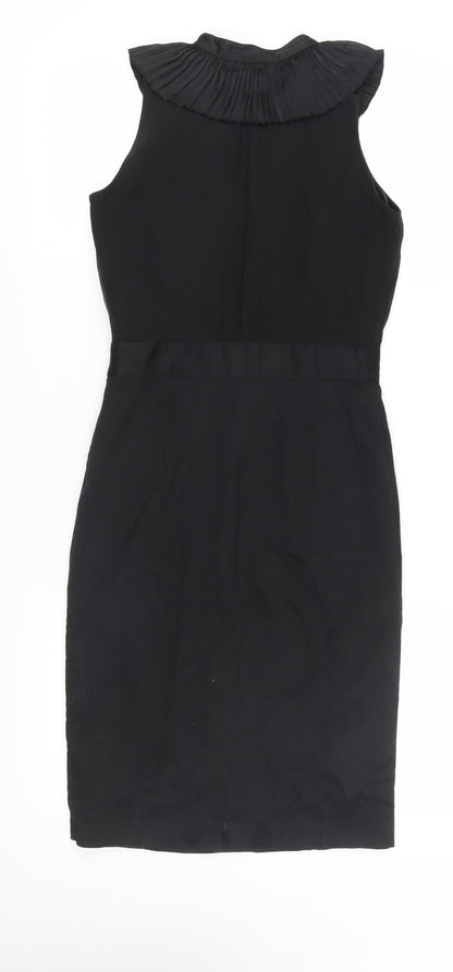 Warehouse Women's Black Sleeveless Ruffle Dress Size 10
