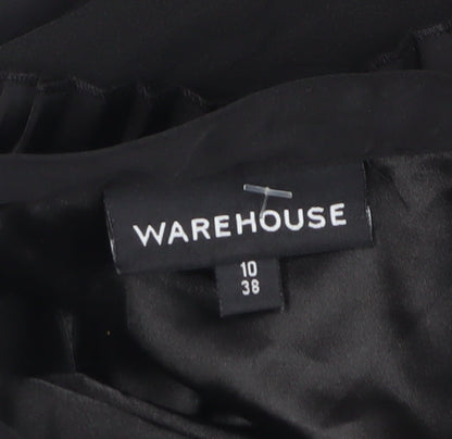 Warehouse Women's Black Sleeveless Ruffle Dress Size 10