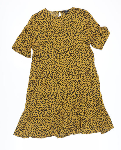 Monki Women's Animal Print Shift Dress, Multicoloured, M