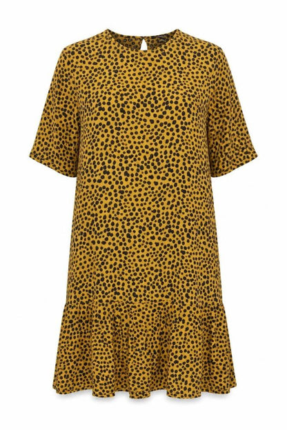 Monki Women's Animal Print Shift Dress, Multicoloured, M