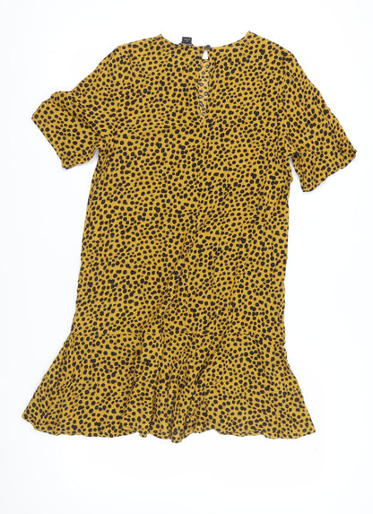 Monki Women's Animal Print Shift Dress, Multicoloured, M