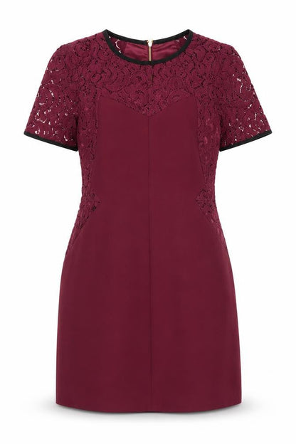 Oasis Women's Purple Lace Sheath Dress Size 12