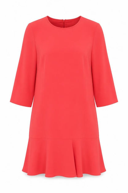 Oasis Women's Red Shift Dress, Size 10, 3/4 Sleeve