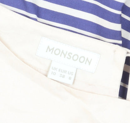 Monsoon Women's Multicoloured Striped Shift Dress