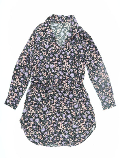 H&M Divided Women's Floral Shirt Dress Size 10