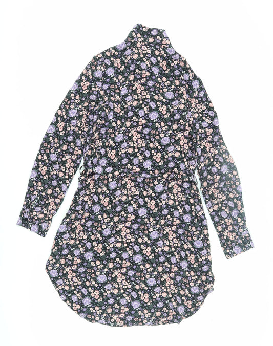H&M Divided Women's Floral Shirt Dress Size 10