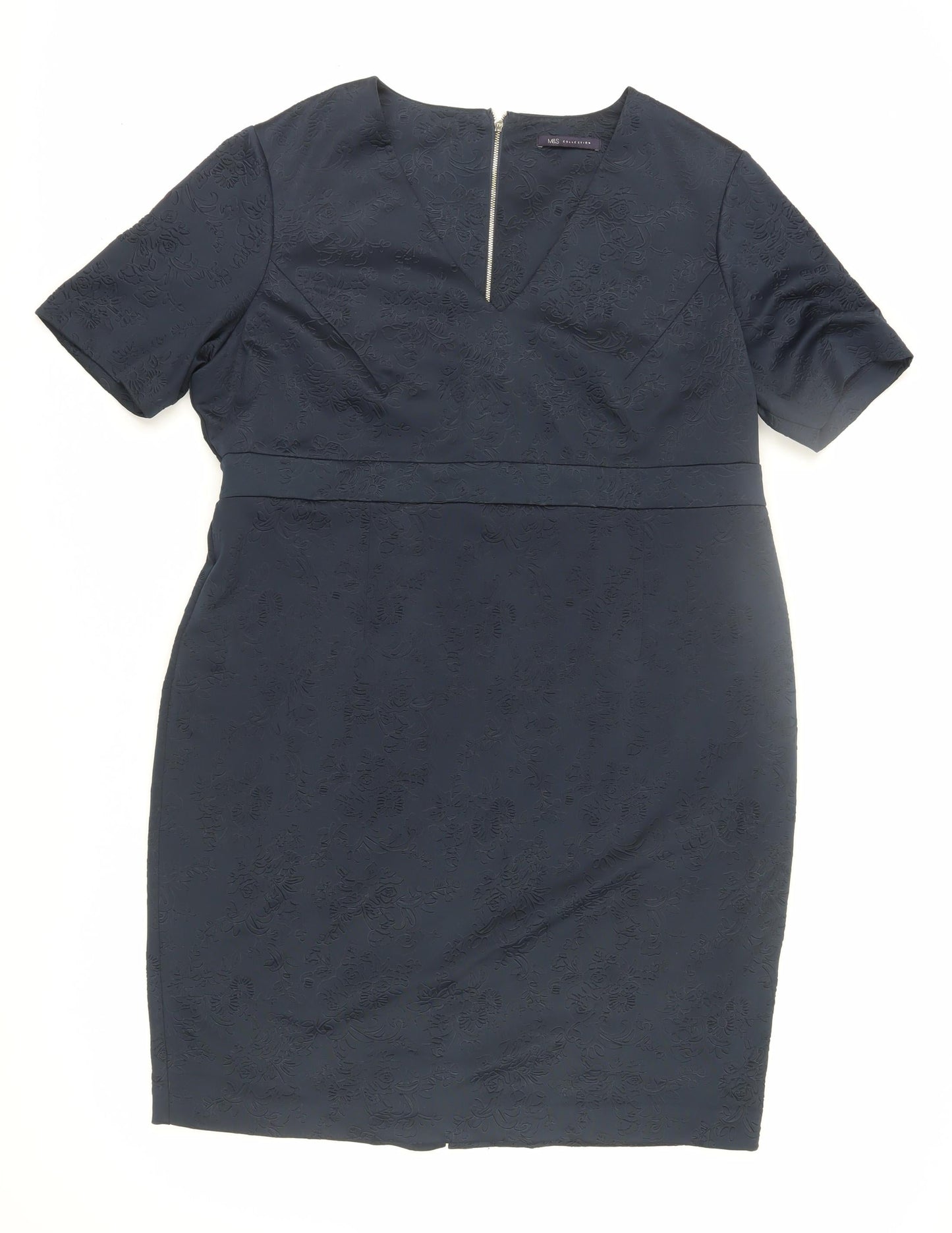 Marks and Spencer Women's Blue Knee Length Sheath Dress