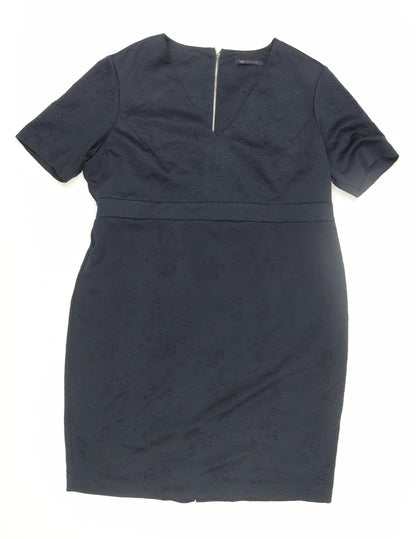Marks and Spencer Women's Blue Knee Length Sheath Dress