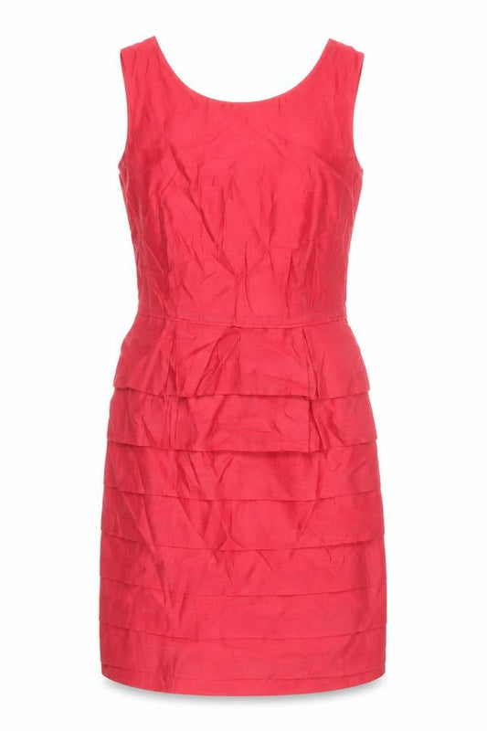 Front view of Minuet Petite Red Sheath Dress, size 10, Cocktail Party