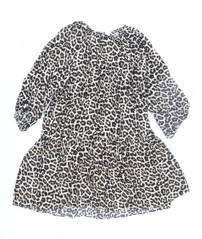 Animal Print Shift Dress - M - Women's Casual Style