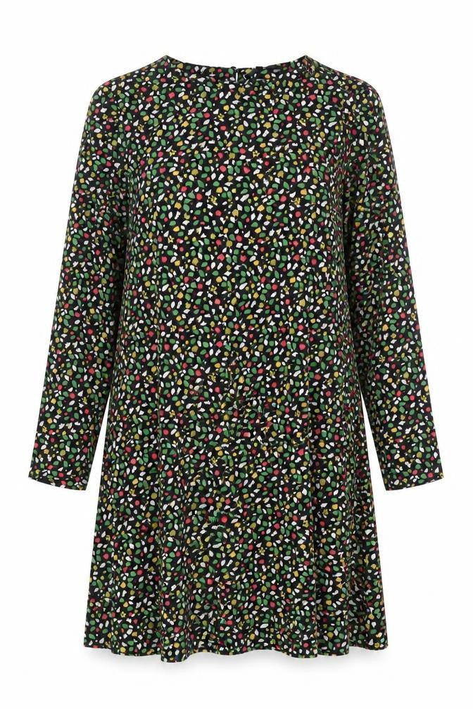 Next Women's Floral Dress Black Multicoloured Size 16