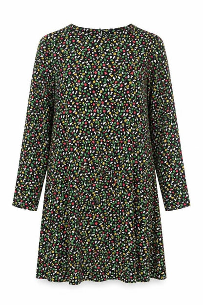 Next Women's Floral Dress Black Multicoloured Size 16