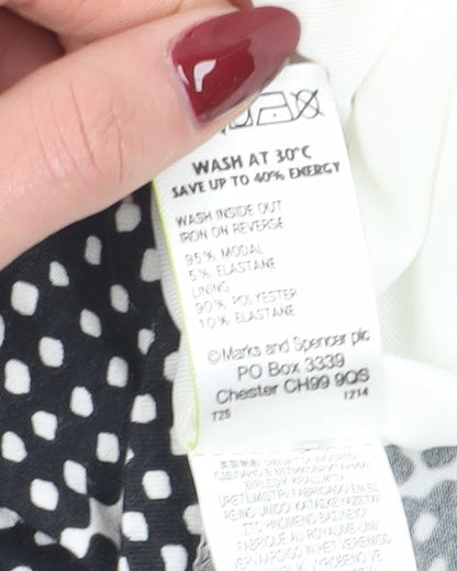 Marks and Spencer Women's Black T-Shirt Dress Size 10