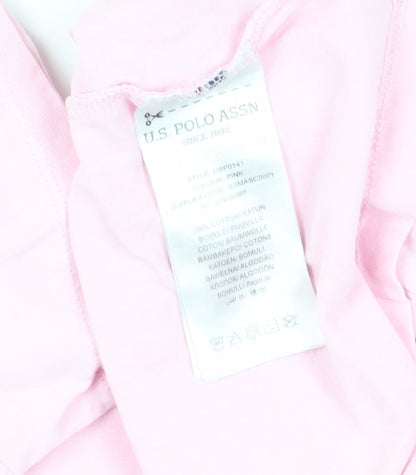 U.S. Polo Assn. Boys Pink T-Shirt 14-15 Years Logo Casual