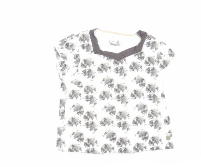 Womens UK Size 18 DASH White Basic T-Shirt