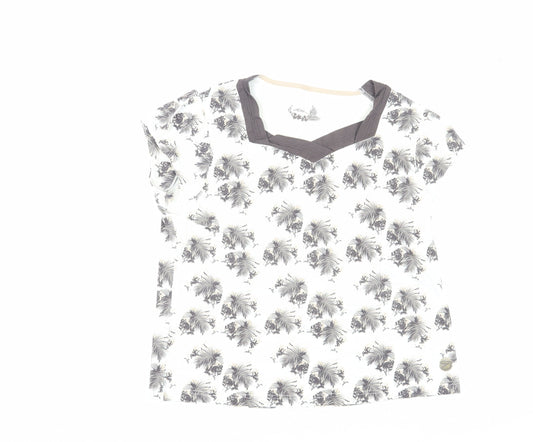 Womens UK Size 18 DASH White Basic T-Shirt